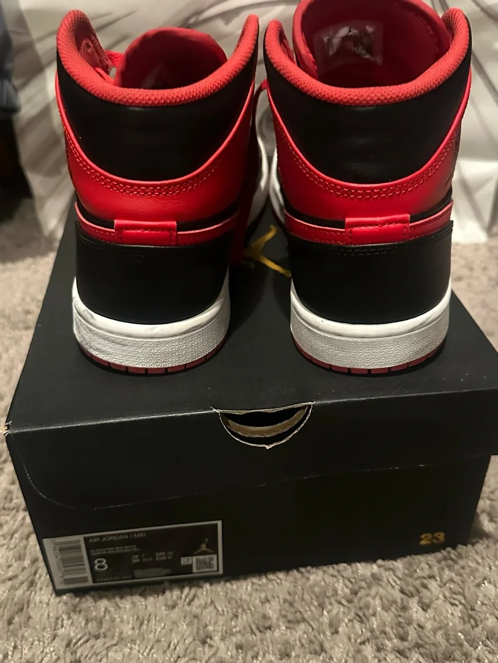 Jordan Men's High-Top Sneakers - Black/Red